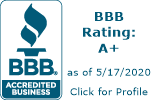 BBB Accredited Business | BBB Rating: A+ | As Of 5/17/2020 Click For Profile